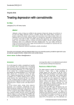 Treating depression with cannabinoids