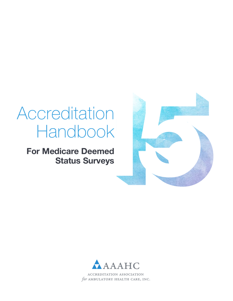 Accreditation Handbook Accreditation Association For Ambulatory