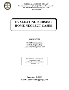 Nursing Home Neglect 2015 - The Suffolk County Bar Association