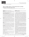 The Complications of Transforaminal Lumbar Epidural Steroid