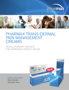 pharmax trans-dermal pain management creams