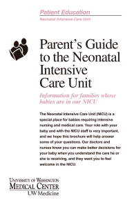 Parent`s Guide to the Neonatal Intensive Care Unit