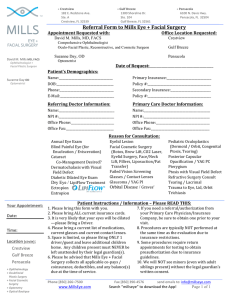 Referral Form to Mills Eye + Facial Surgery