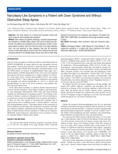 Narcolepsy-Like Symptoms in a Patient with Down Syndrome and