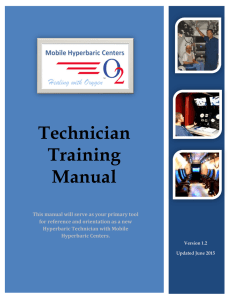 Technician Training Manual - Mobile Hyperbaric Centers