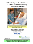 A Guide for Patients Having Orthopaedic Surgery