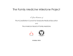 The Family Medicine Milestone Project