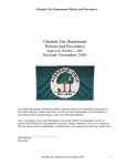 Glendale Fire Department Policies and Procedures