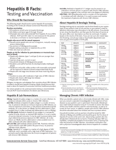 Hepatitis B Facts: Testing and Vaccination