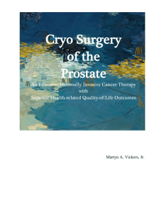 Section I: Total Cryoablation of the Prostate