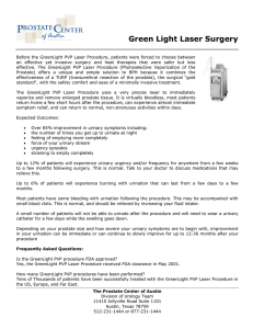 Green Light Laser Surgery