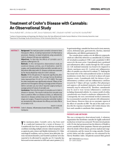 Treatment of Crohn`s Disease with Cannabis: An