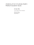 Anatomy of an In-Custody Death—Medical Causation Issues