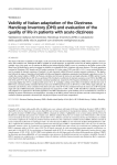 Validity of Italian adaptation of the Dizziness Handicap Inventory (DHI)