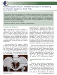 Radiofrequency Facet Joint Denervation in the Setting for Chronic