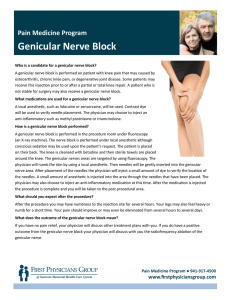 Genicular Nerve Block - First Physicians Group