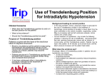 Use of Trendelenburg Position for Intradialytic Hypotension