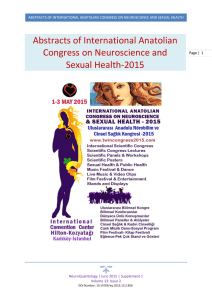 Abstracts of ınternatıonal anatolıan congress on neuroscıence and