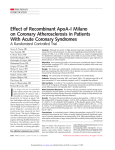 Effect of Recombinant ApoA-I Milano on Coronary Atherosclerosis in