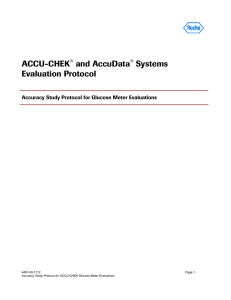 ACCU-CHEK® and AccuData® Systems Evaluation Protocol
