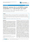 Malignant catatonia due to anti-NMDA