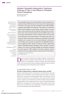 Modeled Osteopathic Manipulative Treatments: A Review of Their in