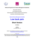 National Disease Management Guideline Low back pain