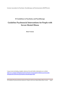S3 Guidelines In Psychiatry And Psychtherapy