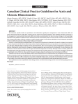 Canadian Clinical Practice Guidelines for Acute and Chronic Rhinosinusitis