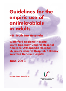 Guidelines for the empiric use of antimicrobials in adults
