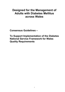 Designed for the Management of Adults with Diabetes Mellitus across Wales