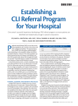 Establishing a CLI Referral Program for Your Hospital COVER STORY