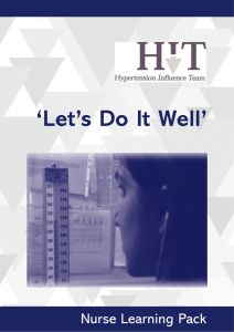 ‘Let’s Do It Well’ Nurse Learning Pack