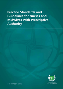 Practice Standards and Guidelines for Nurses and Midwives with Prescriptive Authority