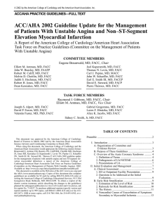 ACC/AHA 2002 Guideline Update for the Management Elevation Myocardial Infarction