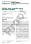 Successful Therapy of Vulvodynia with Local Anesthetics: A Case Report