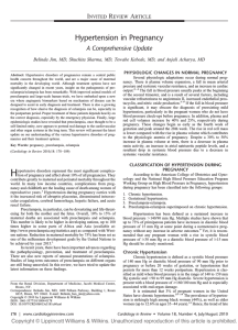 Hypertension in Pregnancy I R A