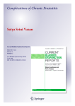 1 23 Complications of Chronic Prostatitis Satya Srini Vasan Current Bladder Dysfunction Reports