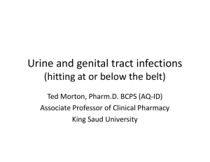 Urine and genital tract infections (hitting at or below the belt)