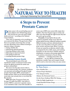 P 6 Steps to Prevent Prostate Cancer Dr. David Brownstein’s