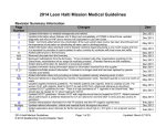 2014 Leon Haiti Mission Medical Guidelines  Revision Summary Information Page