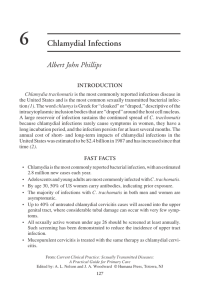 6 Chlamydial Infections Albert John Phillips INTRODUCTION