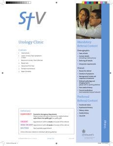 Urology Clinic Mandatory Referral Content Contents