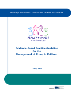 Evidence-Based Practice Guideline for the Management of Croup in Children