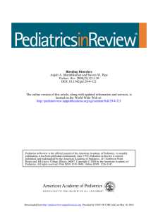 Anjali A. Sharathkumar and Steven W. Pipe 2008;29;121-130 DOI: 10.1542/pir.29-4-121