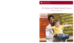 2011 Mothers’ and Children’s Specialty Directory 20 11 M