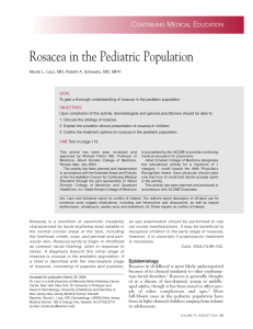 Rosacea in the Pediatric Population C M E