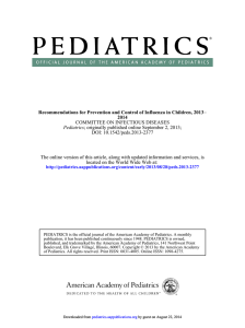 COMMITTEE ON INFECTIOUS DISEASES ; originally published online September 2, 2013; Pediatrics