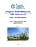 Improving the Quality and Safety of Care Clinical Informatics System