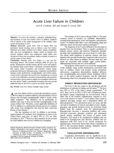 Acute Liver Failure in Children